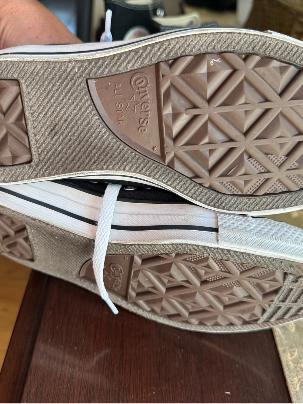 Converse Black and White High-Top Kids Sneakers - Picture 5 of 8